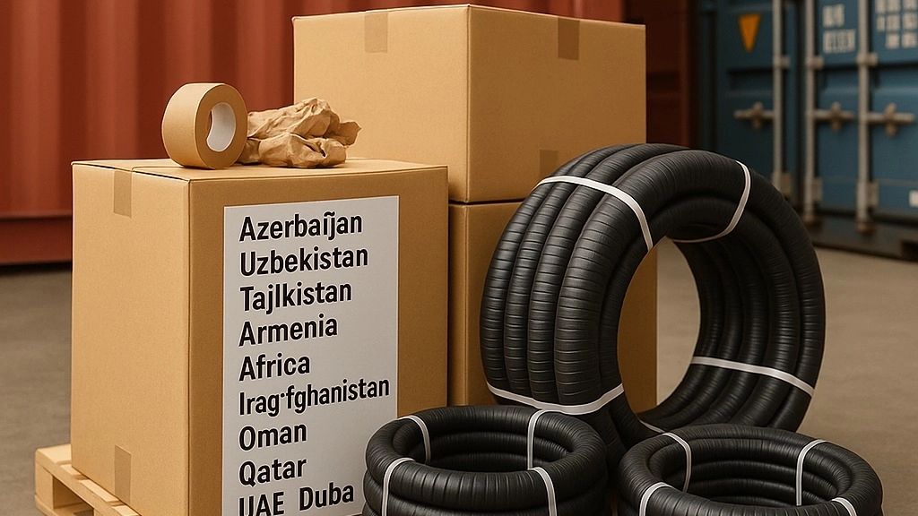 نکات کلیدی در بستهبندی و حمل و نقل شیلنگهای صادراتی (با تاکید بر بازار کشورهای همسایه و آفریقا) نکات کلیدی در بستهبندی و حمل و نقل شیلنگهای صادراتی (با تاکید بر بازار کشورهای همسایه و آفریقا)